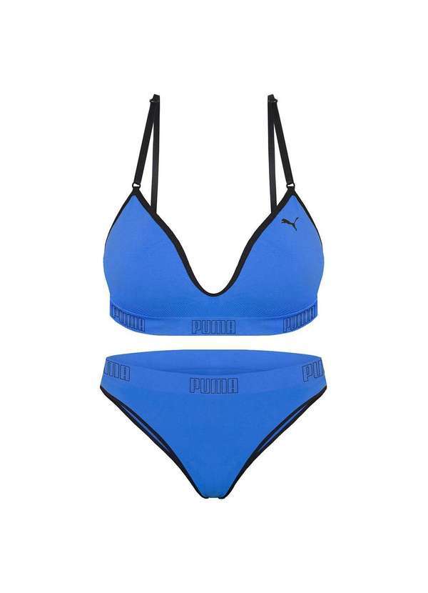 Puma - Conjunto Puma sem Costura Feminino Azul