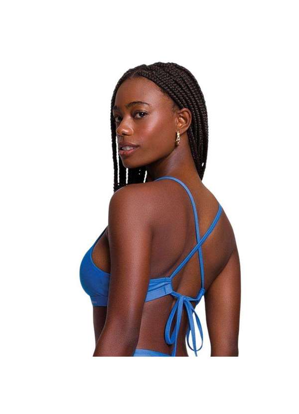 Selene - Top Biquíni Selene Alças Cruzadas Feminino Azul 2