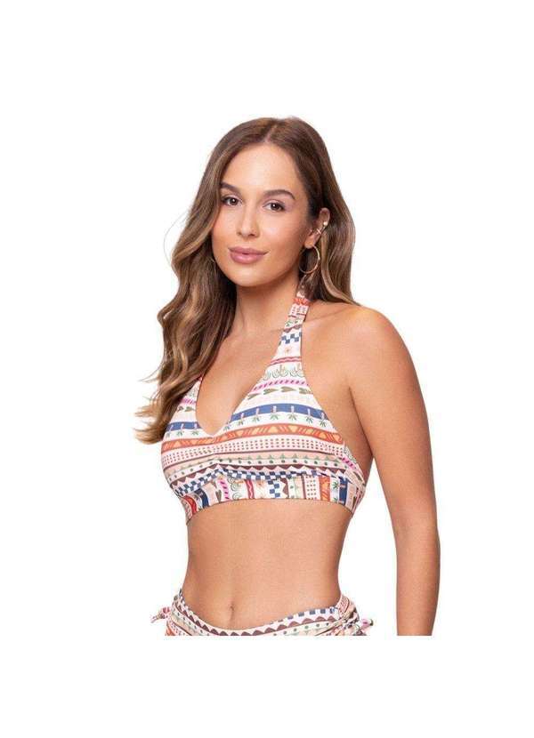 Selene - Top Biquíni Selene Frente Única Feminino Bege