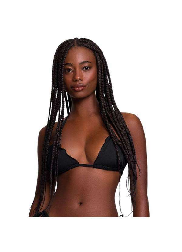Selene - Top Biquíni Selene Frufru Cortininha Feminino Preto