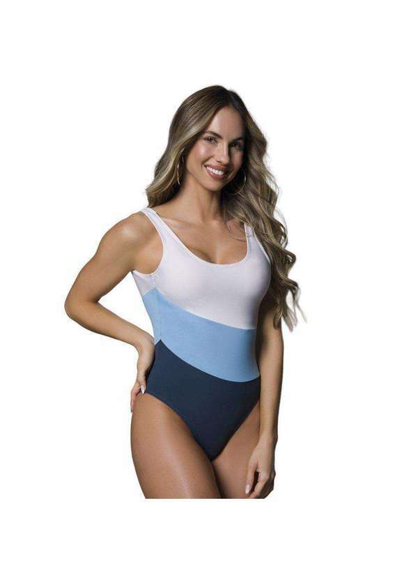 Selene - Maiô Regata Selene com Recorte Feminino Branco