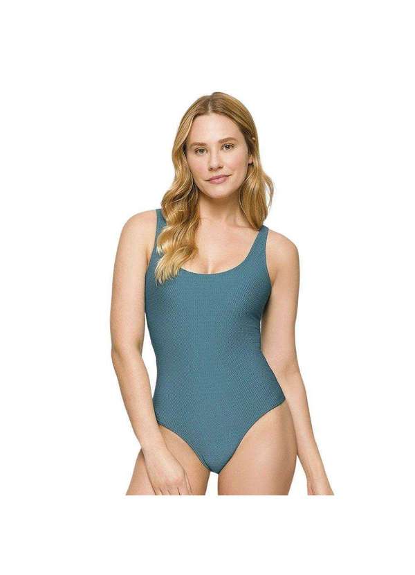 Selene - Maiô Selene Regata com Textura Feminino Azul