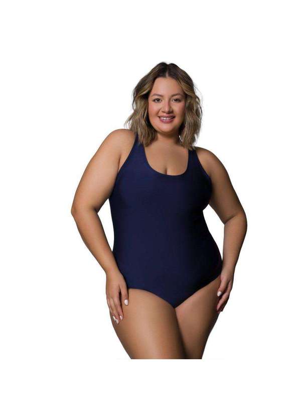 Selene - Maiô Regata Selene Básico Plus Size Feminino Azul