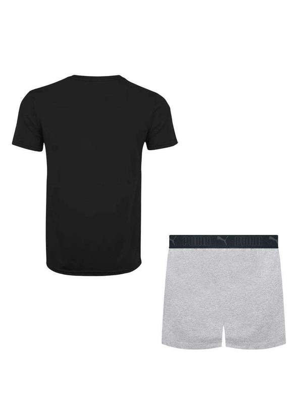 Puma - Pijama Puma Camiseta e Samba Canção Masculino Preto 2