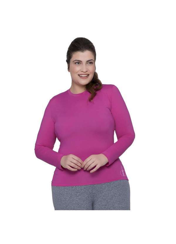 Selene - Camisa Térmica Selene Proteção Uv Plus Size Feminina - Pink Rosa