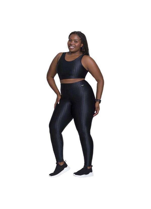Selene - Conjunto Selene Top e Legging 3d Plus Size Feminino Preto