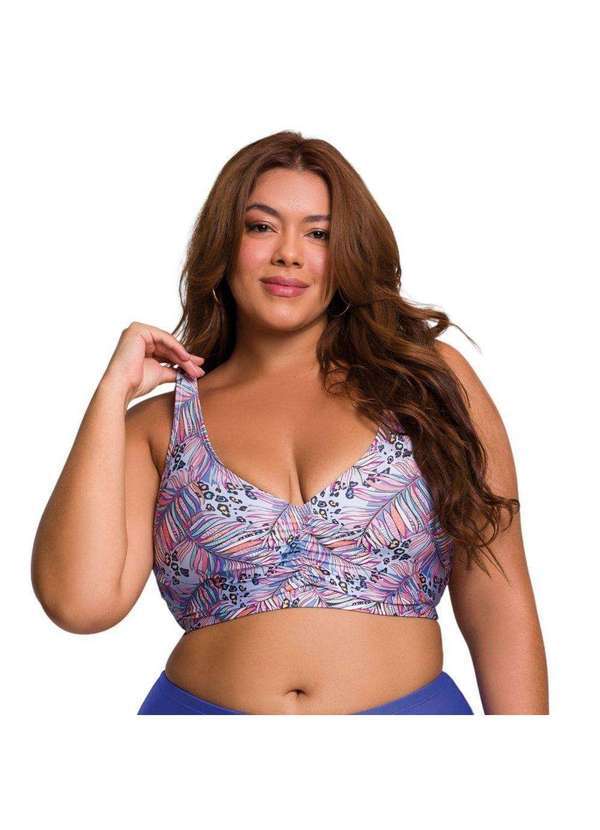 Selene - Top Biquíni Selene Regata Plus Size Feminino Roxo