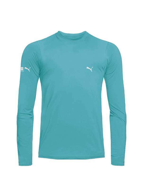 Puma - Camisa Térmica Puma Uv50 Manga Longa Infantil Azul