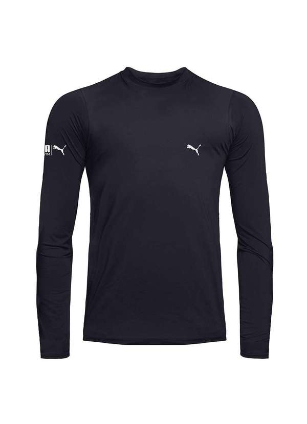 Puma - Camisa Térmica Puma Uv50 Manga Longa Infantil Preto