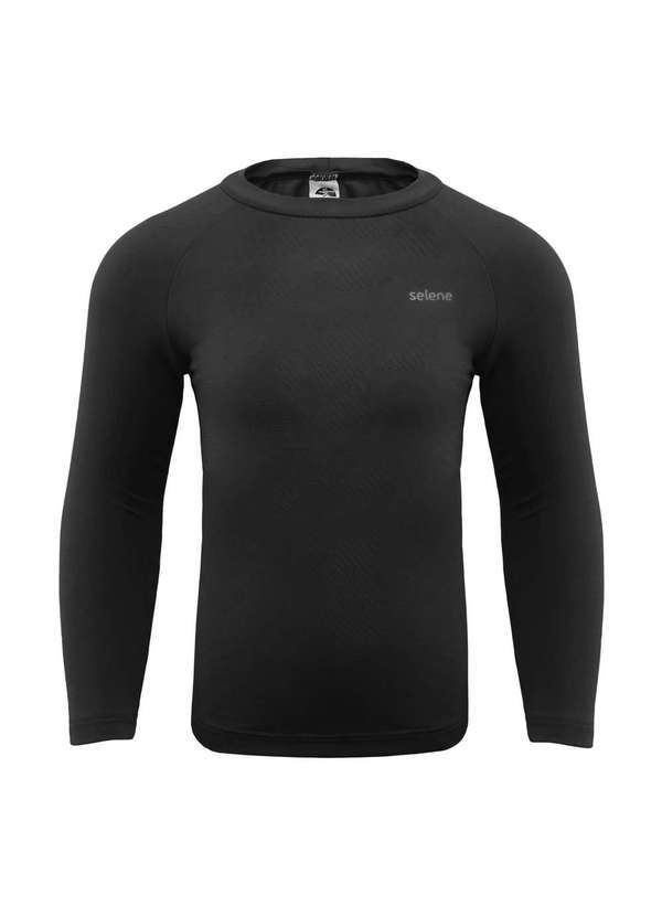 Selene - Camisa Térmica Selene Proteção Uv Manga Longa Juvenil Preto