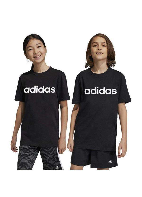 Adidas - Camiseta Adidas Essentials Linear Logo Infantil Preto