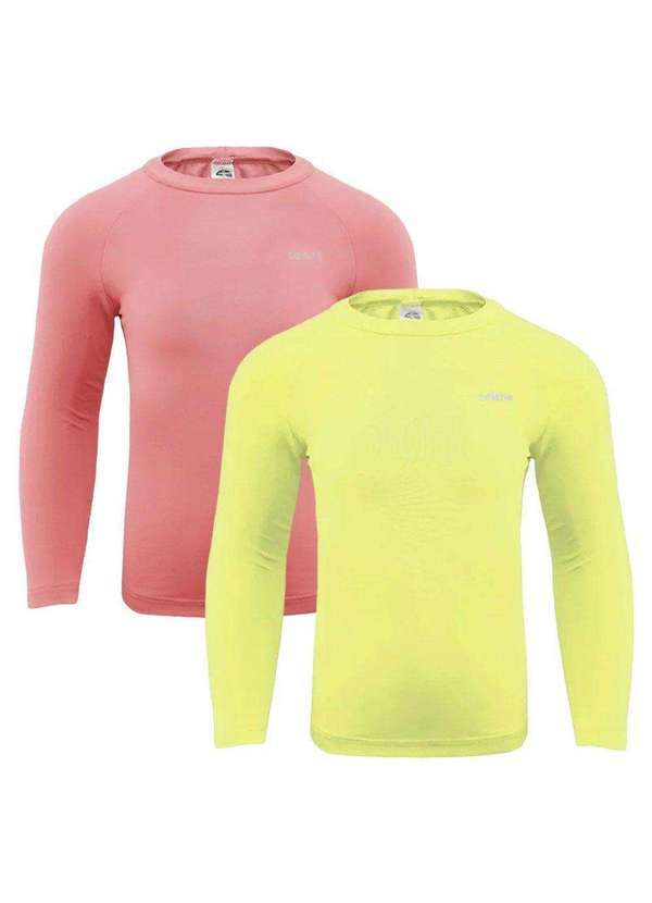 Selene - Kit 2 Camisas Térmicas Selene Proteção Uv50 Infantl Laranja