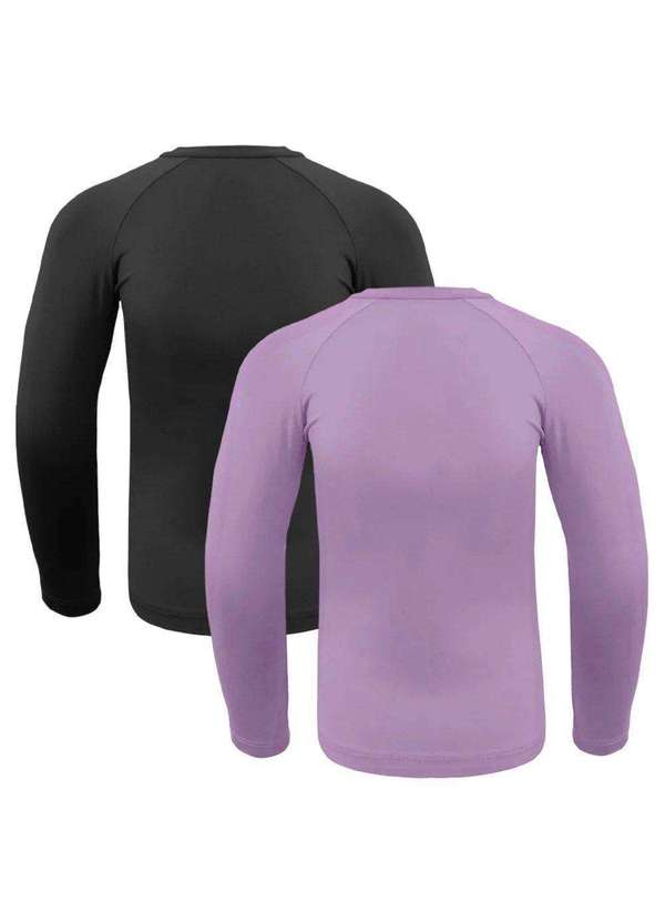 Selene - Kit 2 Camisas Térmicas Selene Proteção Uv50 Infantl Preto 2