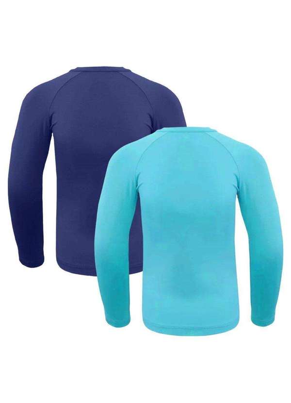 Selene - Kit 2 Camisas Térmicas Selene Proteção Uv50 Juvenil Azul 2