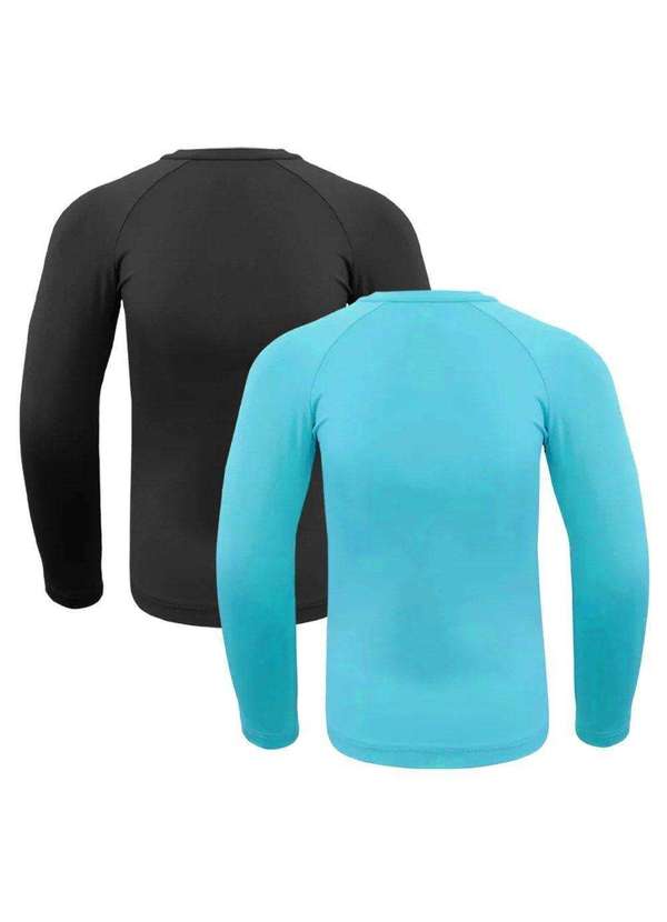 Selene - Kit 2 Camisas Térmicas Selene Proteção Uv50 Juvenil Preto 2
