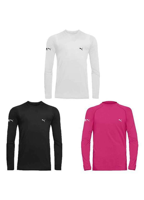 Puma - Kit 3 Camisas Térmica Puma Uv50 Manga Longa Infantil Kit 3 Camisas Térmica Puma Infantil