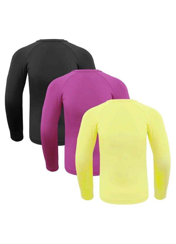 Selene - Kit 3 Camisas Térmicas Selene Proteção Uv50 Infantl Rosa 2