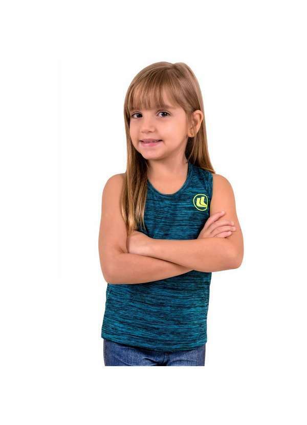 Esporte Legal - Regata Esporte Legal Infantil Rajada Plank Feminina Azul