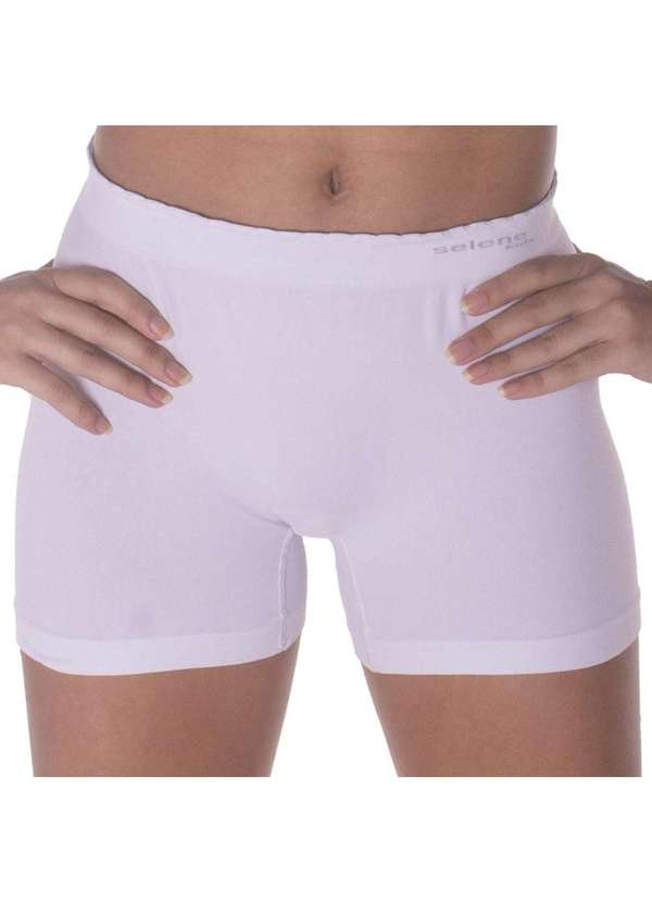 Selene - Calcinha Boxer Selene sem Costura Infantil - Branco Branco