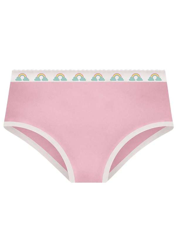 Selene - Kit 2 Calcinhas Selene Algodão Infantil Rosa 3