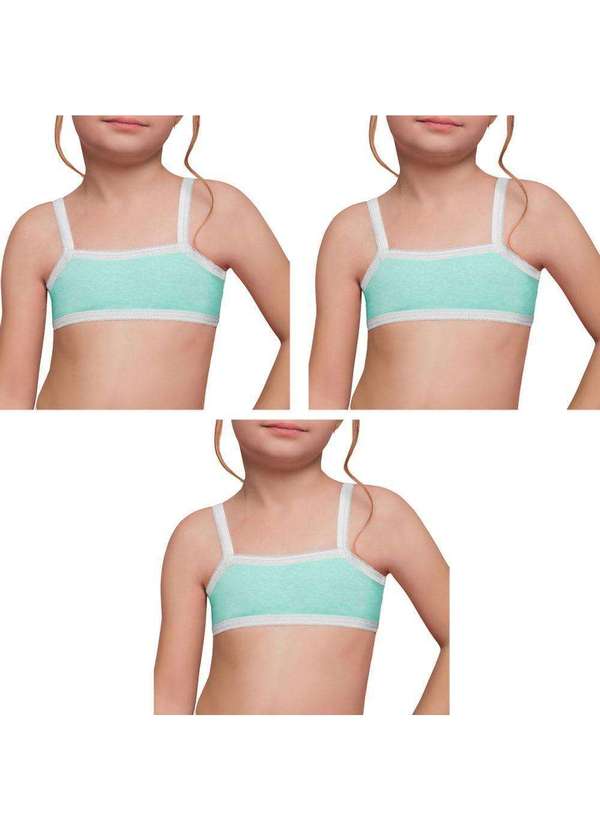 Selene - Kit 3 Tops Selene Infantil Verde