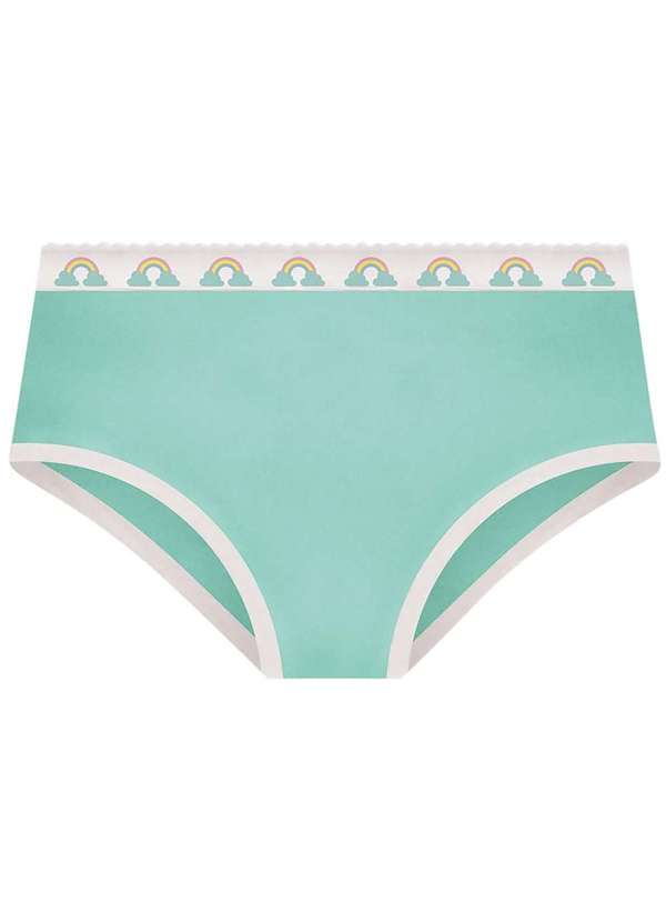 Selene - Kit 6 Calcinhas Selene Algodão Infantil Verde 3