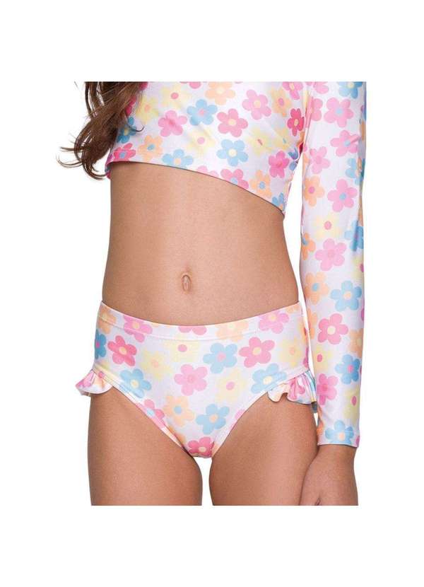 Selene - Calcinha Biquíni Selene com Babado Infantil Branco 1