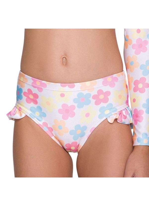 Selene - Calcinha Biquíni Selene com Babado Infantil Branco 2