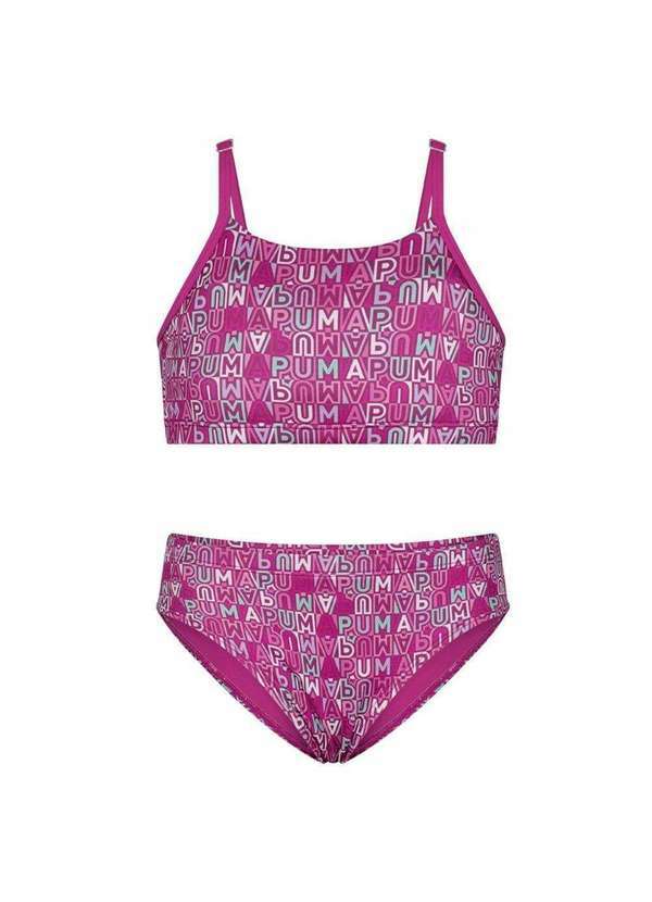 Puma - Conjunto Biquíni Puma Top Calcinha Swim Infantil Rosa