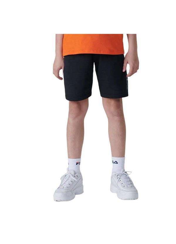 Fila - Bermuda Fila Basic Letter Infantil Preto