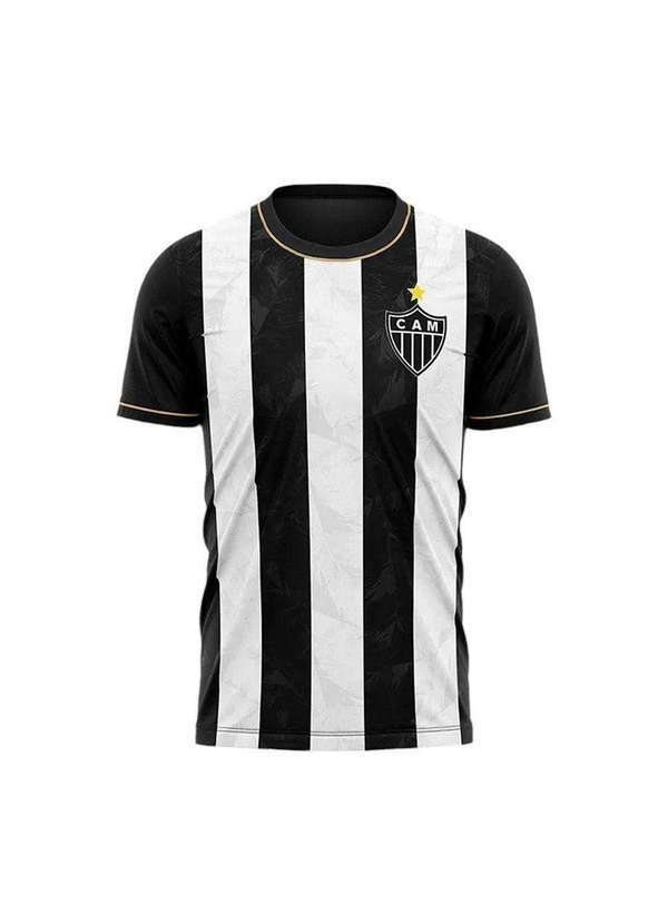 Braziline - Camisa Braziline Atlético Mineiro Trevo Infantil Preto