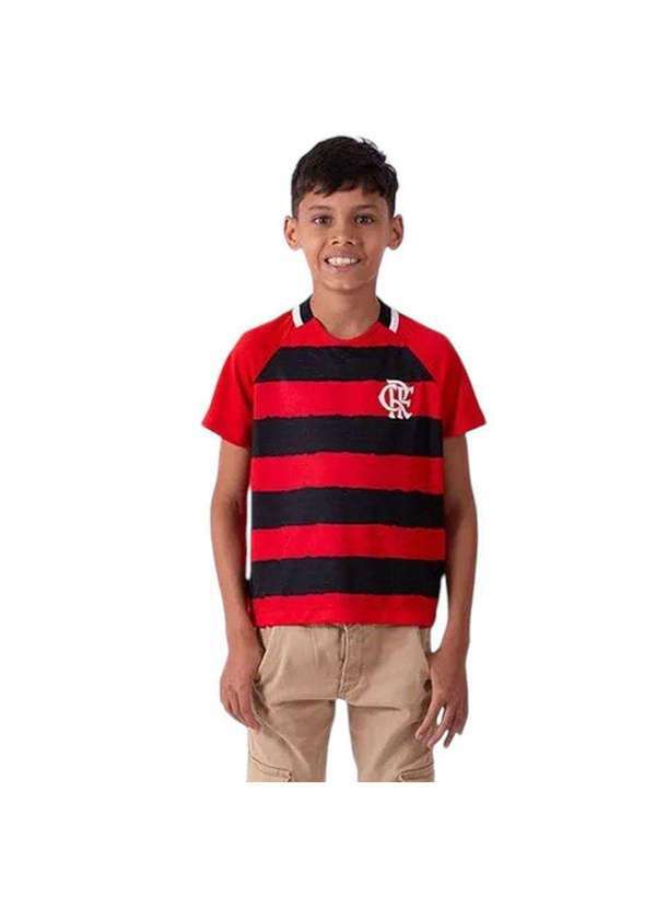 Braziline - Camisa Braziline Flamengo Manto Infantil Preto