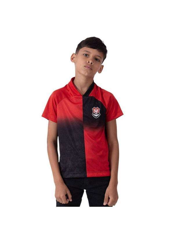 Braziline - Camisa Braziline Flamengo Vintem Infantil Preto