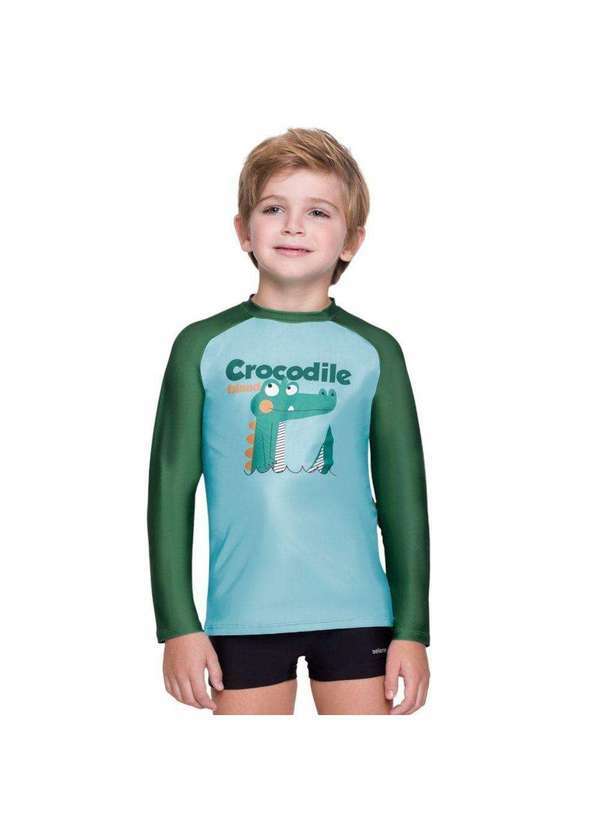 Selene - Camisa Selene Manga Longa Uv Infantil Verde