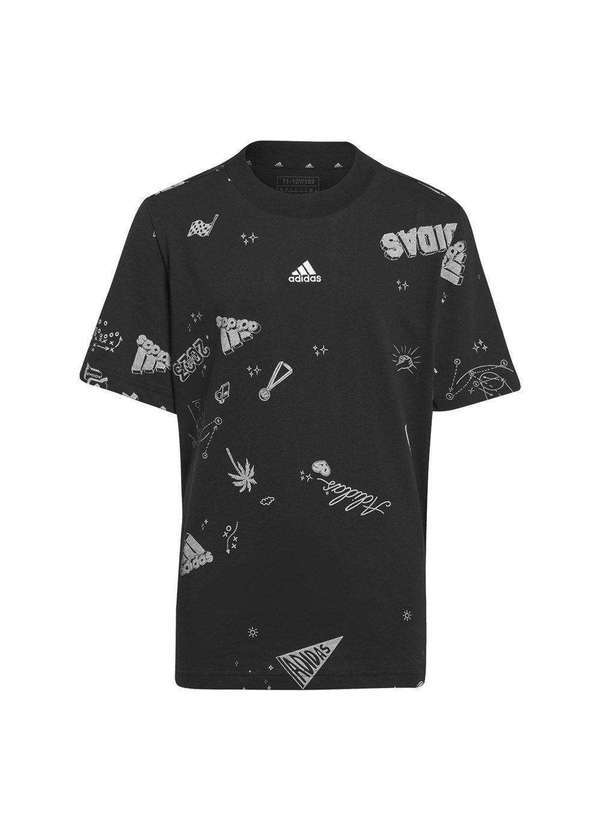 Adidas - Camiseta Adidas Brand Love Infantil Preto