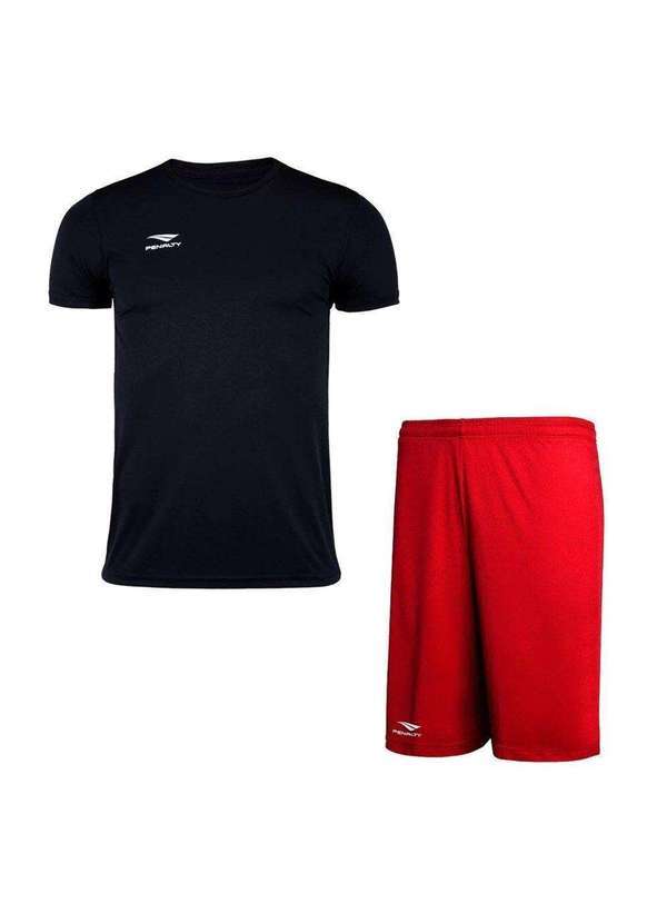 Penalty - Conjunto Penalty X Camiseta e Calção Juvenil Preto