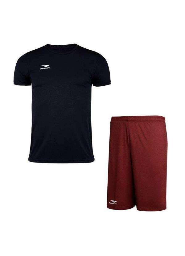 Penalty - Conjunto Penalty X Camiseta e Calção Juvenil Preto