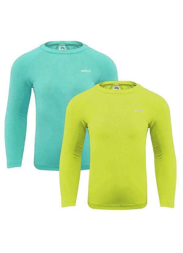 Selene - Kit 2 Camisas Térmicas Selene Proteção Uv50 Infantil Amarelo