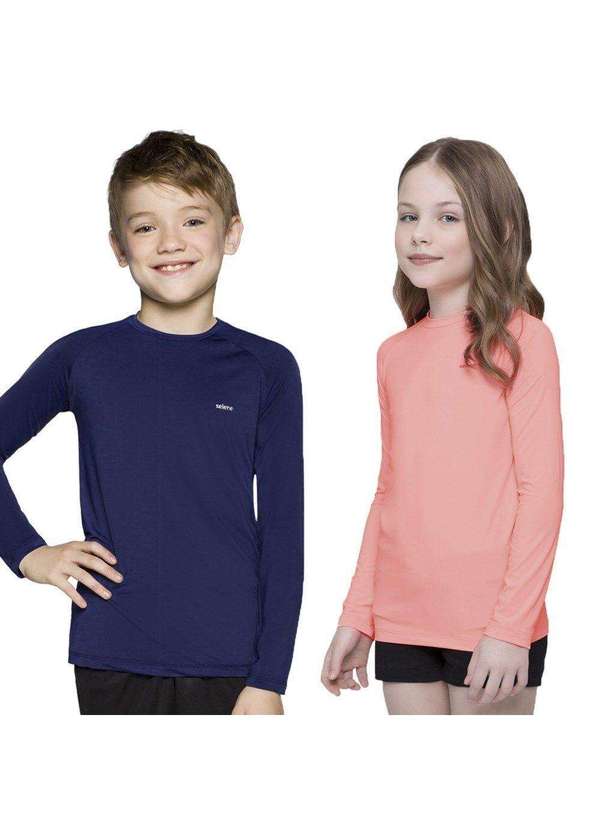 Selene - Kit 2 Camisas Térmicas Selene Proteção Uv50 Infantil Azul 1