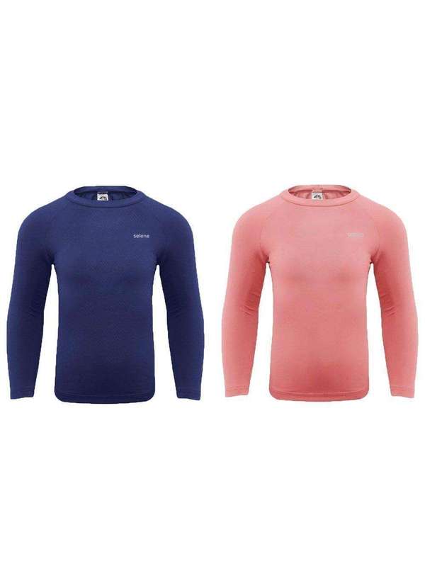 Selene - Kit 2 Camisas Térmicas Selene Proteção Uv50 Infantil Azul 2