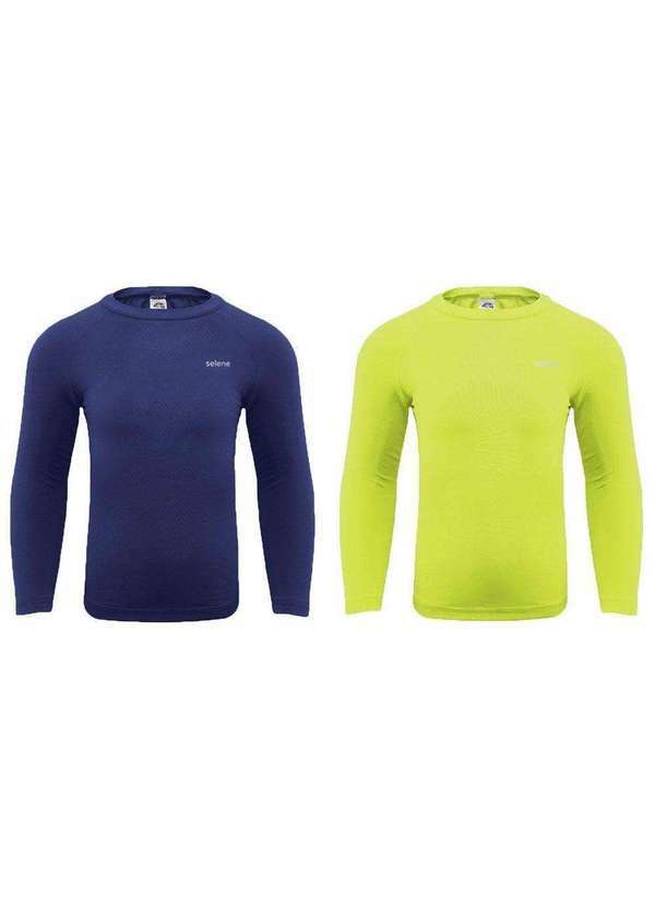 Selene - Kit 2 Camisas Térmicas Selene Proteção Uv50 Infantil Azul 2