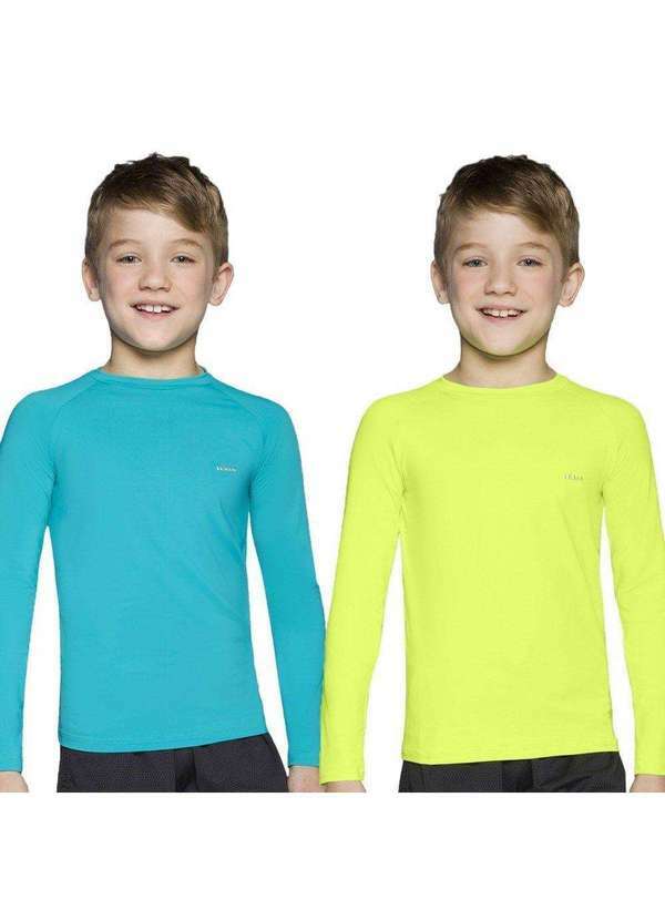 Selene - Kit 2 Camisas Térmicas Selene Proteção Uv50 Infantil Azul