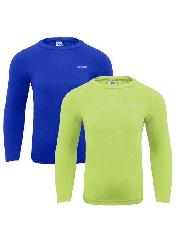 Selene - Kit 2 Camisas Térmicas Selene Proteção Uv50 Infantil Azul