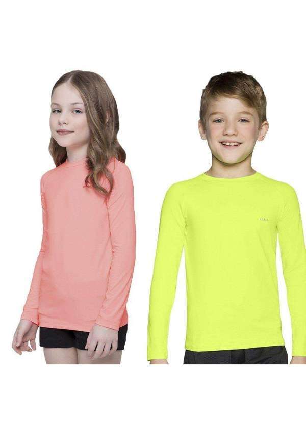 Selene - Kit 2 Camisas Térmicas Selene Proteção Uv50 Infantil Cinza