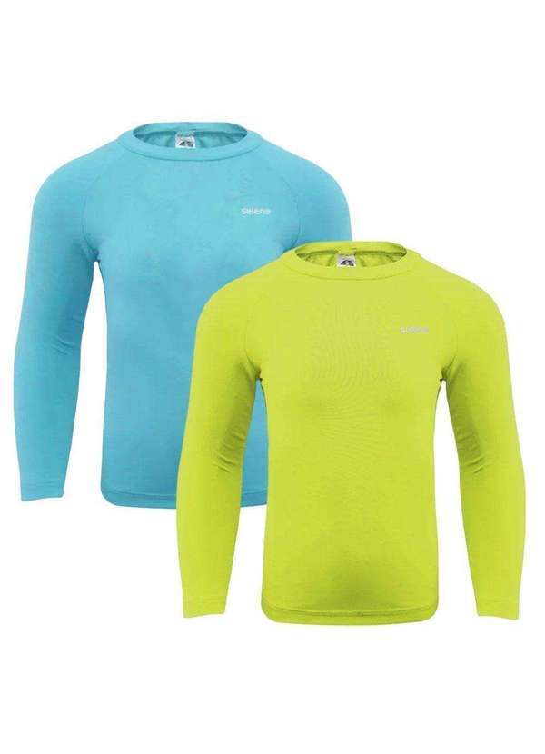 Selene - Kit 2 Camisas Térmicas Selene Proteção Uv50 Juvenil Amarelo