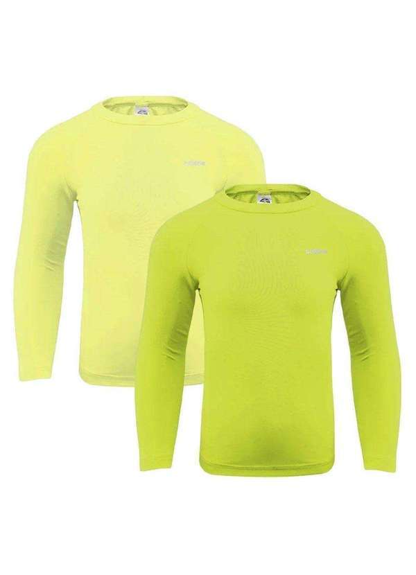 Selene - Kit 2 Camisas Térmicas Selene Proteção Uv50 Juvenil Amarelo