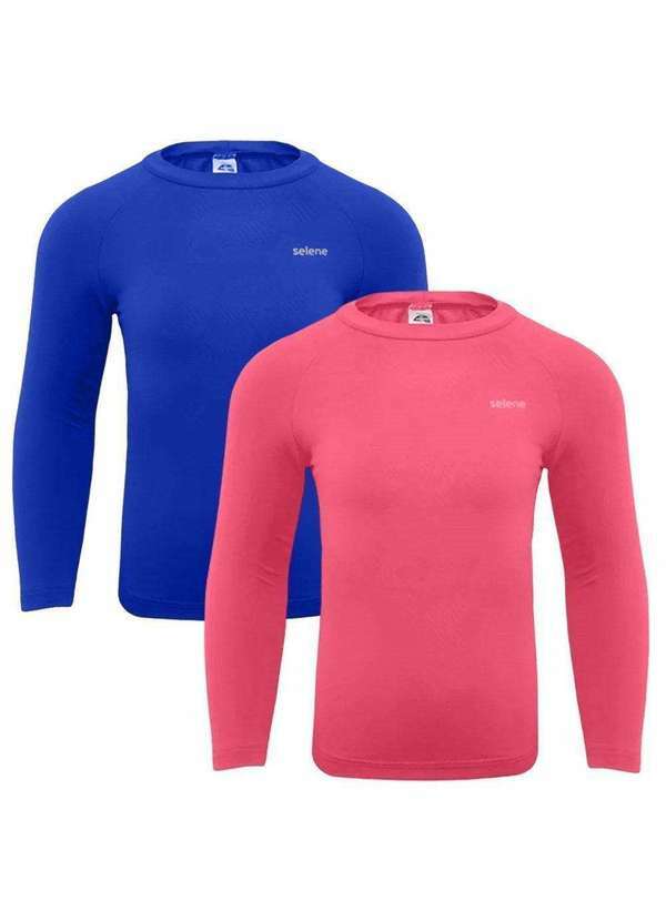 Selene - Kit 2 Camisas Térmicas Selene Proteção Uv50 Juvenil Rosa 1