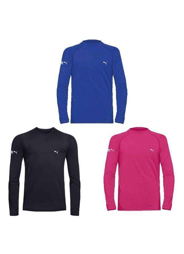 Puma - Kit 3 Camisas Térmicas Puma Uv50 Manga Longa Infantil Kit 3 Camisas Térmicas Puma Kids