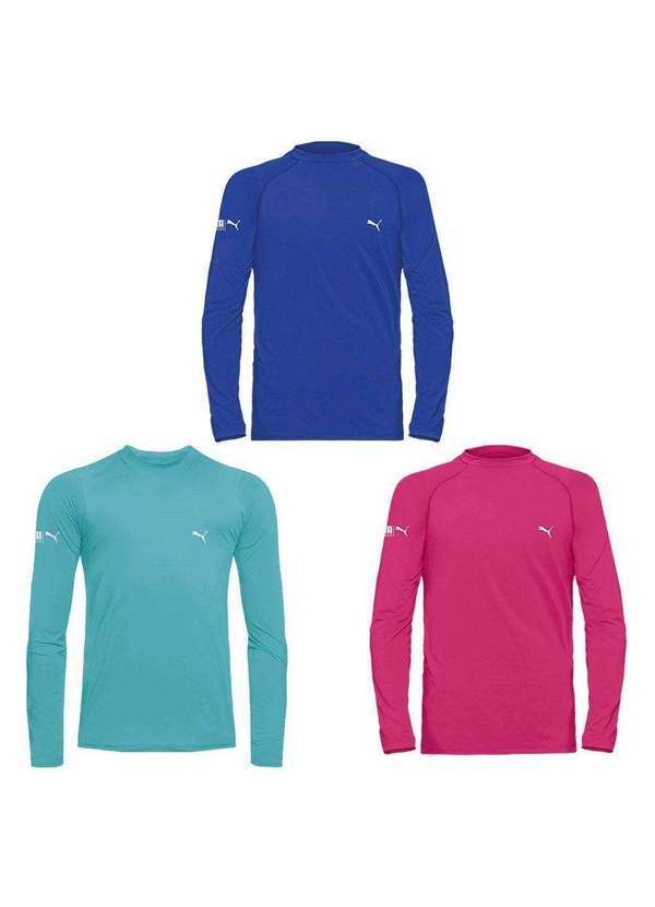 Puma - Kit 3 Camisas Térmicas Puma Uv50 Manga Longa Infantil Kit 3 Camisas Térmicas Puma Kids