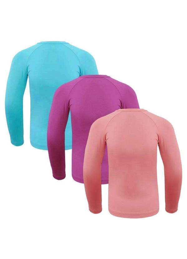 Selene - Kit 3 Camisas Térmicas Selene Proteção Uv50 Juvenil Azul 2